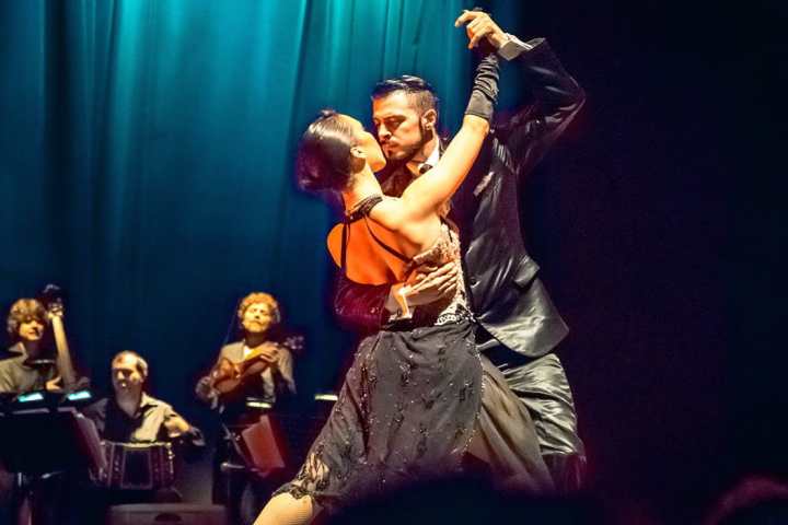 Tango dancing at Piazzolla Tango show, Buenos Aires