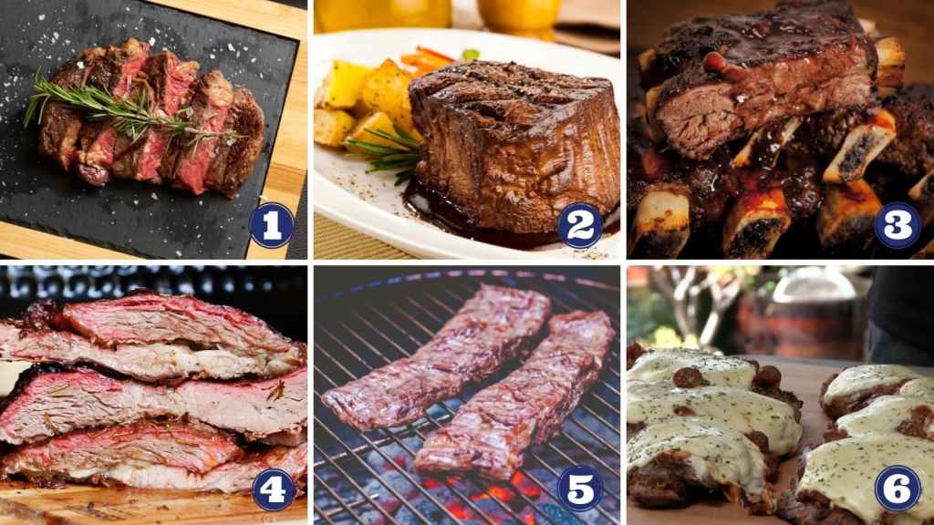 a bunch of different types of food